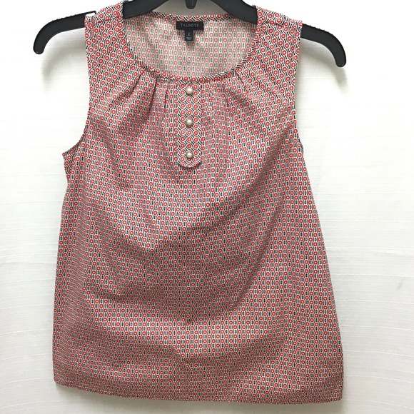 Talbots Tops - Talbots Sleeveless Tank Top W/ Pearl Buttons, 2